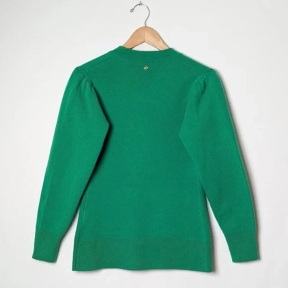 SANDRO Lucien Cardigan Sweater Wool Cashmere Button Up V Neck Kelly Green 0 - Picture 6 of 12